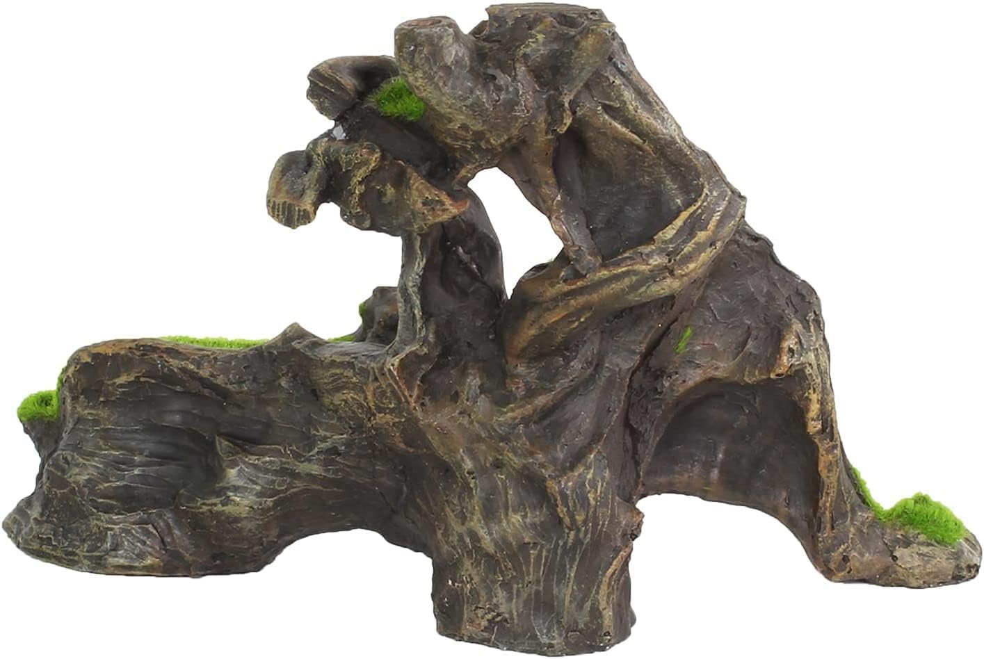 Penn-Plax Aqua-Flora – Decoraciones de resina viva para acuarios con semillas de plantas brillantes incrustadas paquete de 3 piezas de madera de