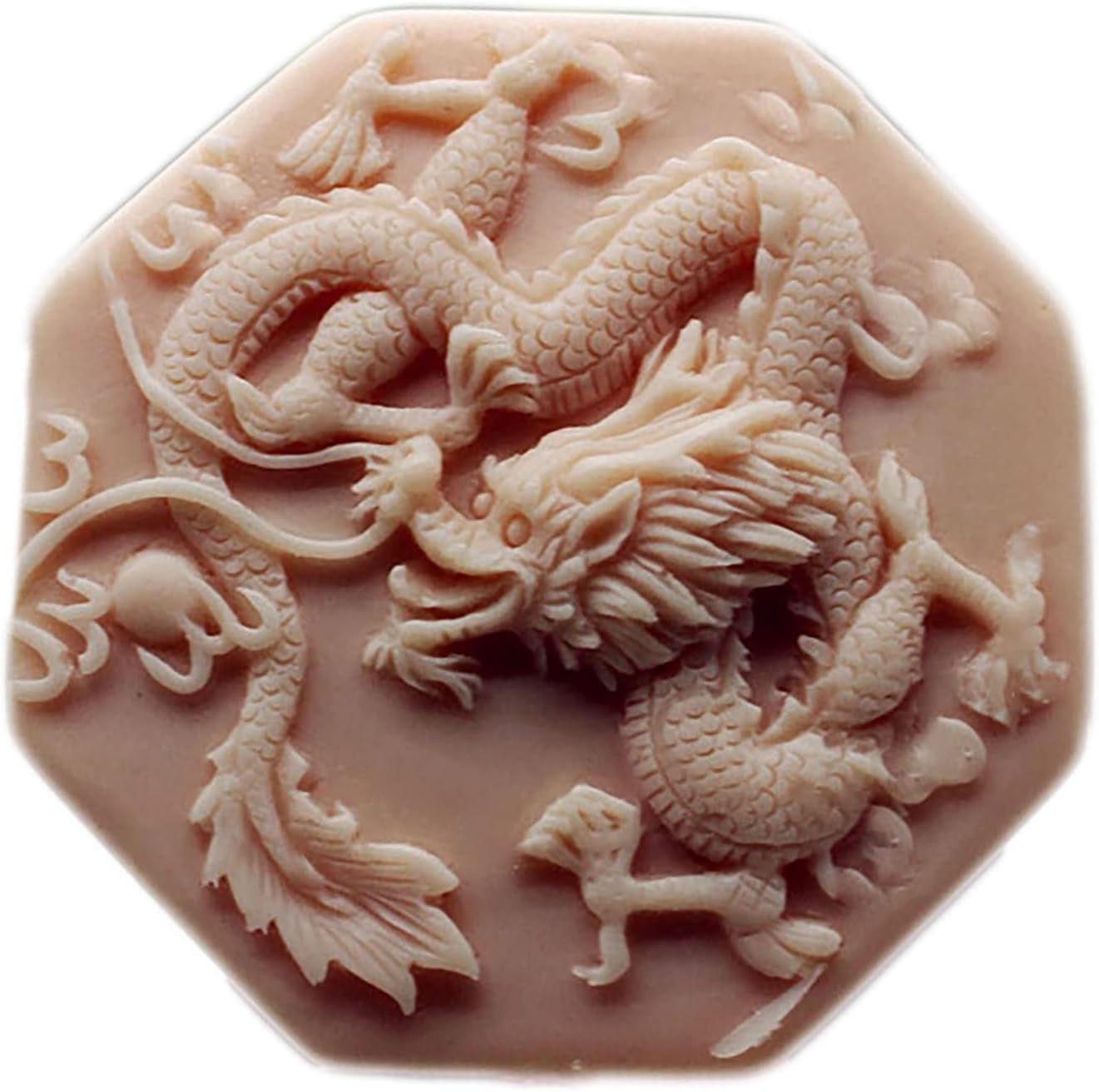 Molde de jabón de silicona para velas artesanal, hecho a mano, chocolate, caramelo, pastel, dragón, (11509)