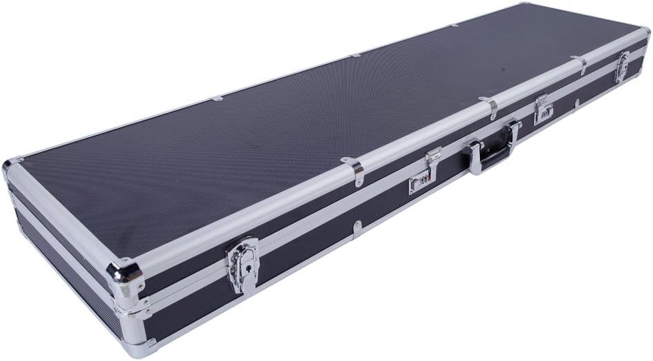 Funda rígida protectora de aluminio para rifle de 53 pulgadas con espuma, resistente al agua y a prueba de aplastamiento, funda rígida para rifle