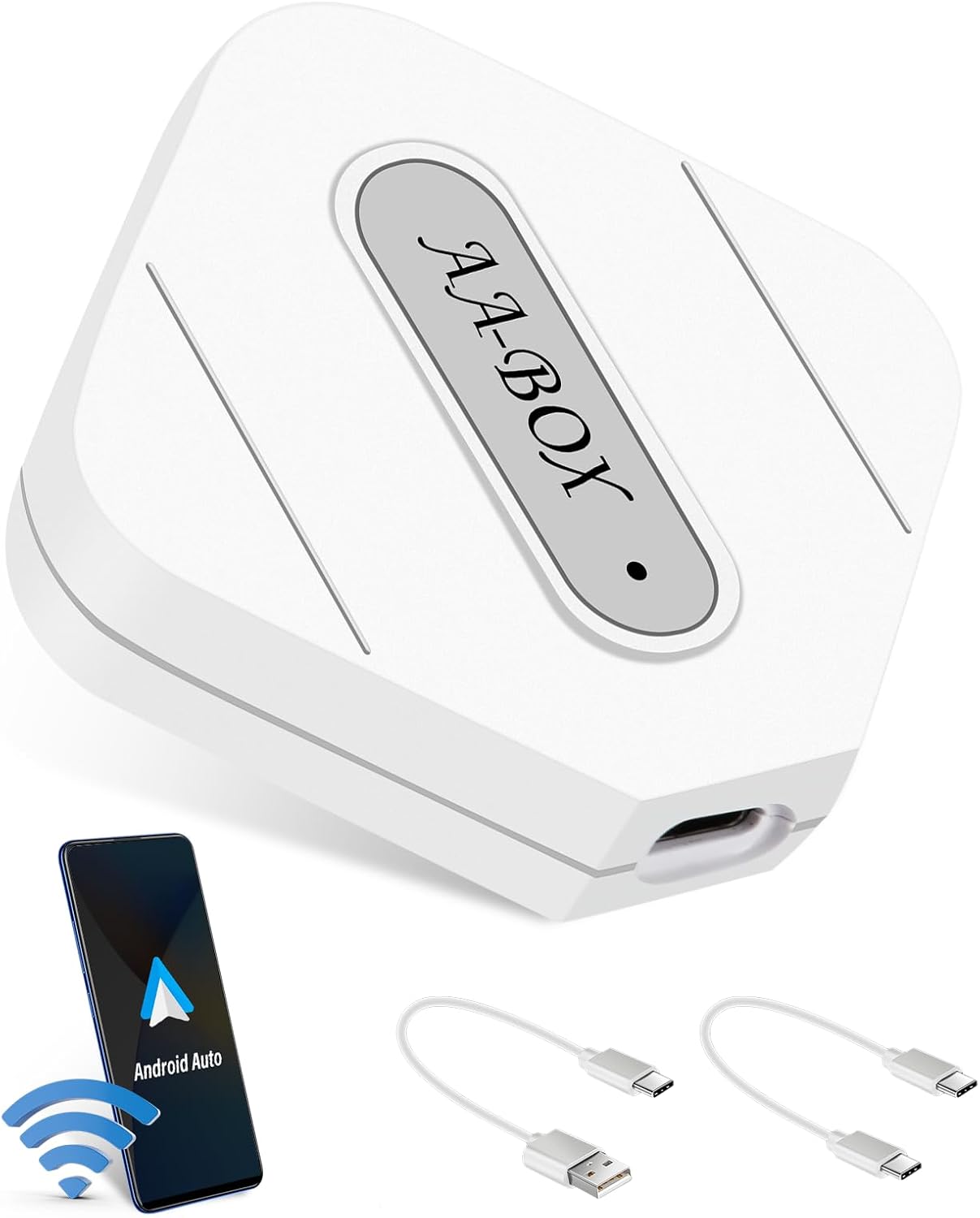 Adaptador automático inalámbrico para Android, dongle automático inalámbrico Android, teléfonos Android convierte Android Auto con cable a