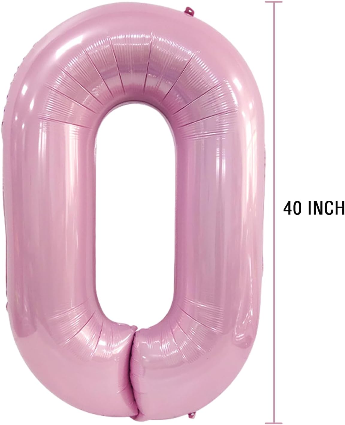 Globo de números grandes color rosa de 40 pulgadas del 0 al 9, globo gigante de aluminio con números 0 para fiesta de cumpleaños, boda, despedida de