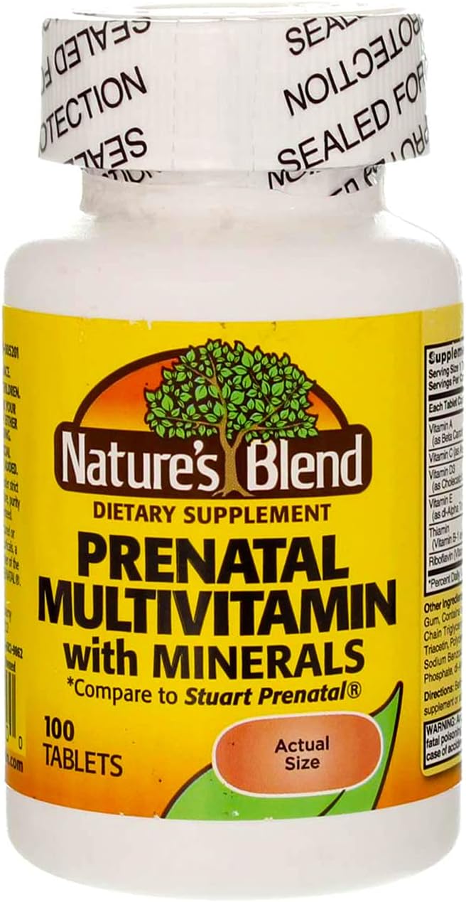 Nature’s Blend Fórmula prenatal multivitamínica 100 CT (paquete de 2)
