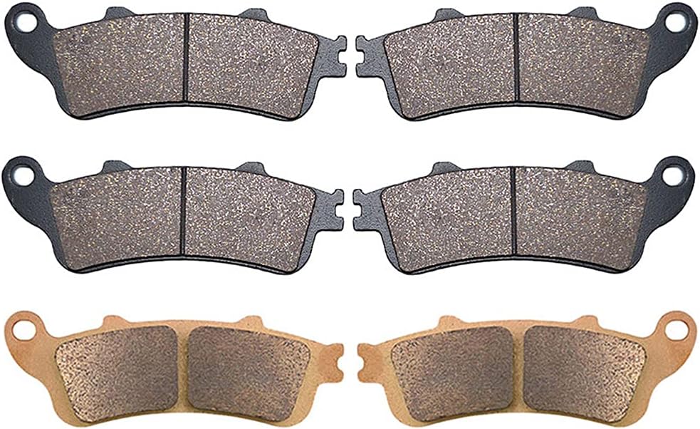 AHL Juego de pastillas de freno delanteras y traseras para Honda GL1800 Goldwing (todos los modelos) 2001-2013
