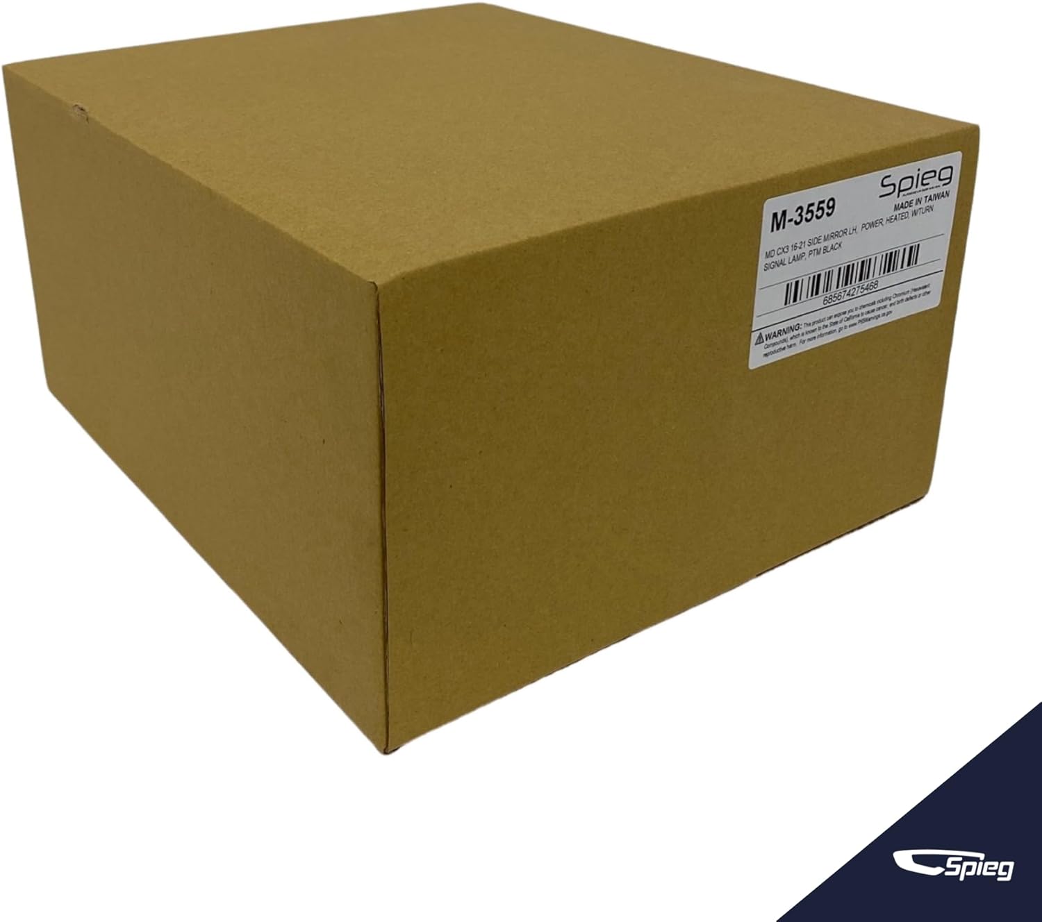 Spieg Reemplazo del espejo lateral del conductor para Mazda CX-3 2016-2021 Power Adj Indicador de señal de giro calefactable Manual Fold PTM