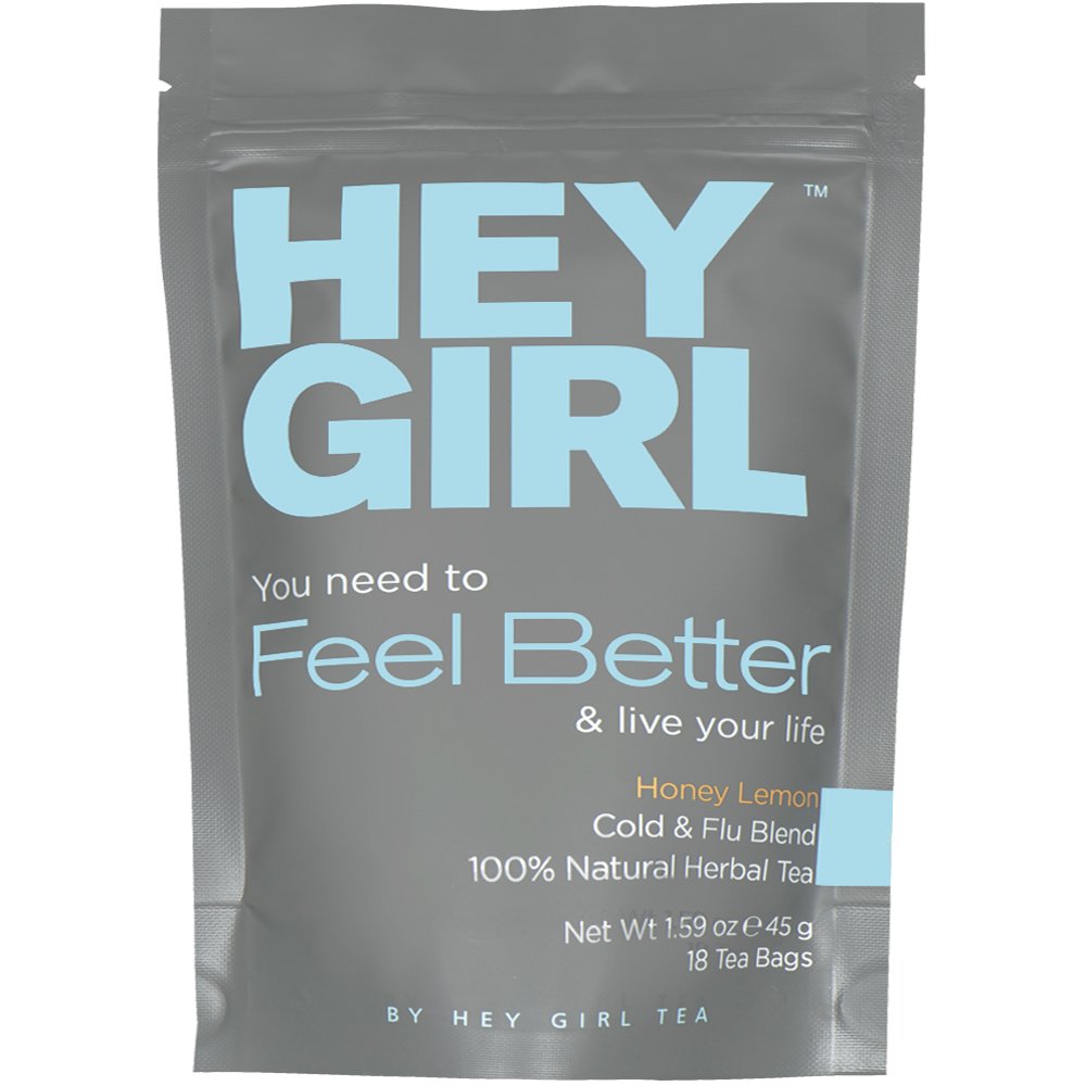 Hey Girl Sleep + Feel Better Tea Bundle – Té para dormir con manzanilla, raíz de valeriana y bálsamo de limón en bolsas de té + té de hierbas Feel
