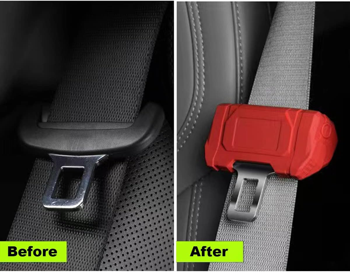 Funda universal para clips para cinturón de seguridad de automóvil, protector de hebilla de cinturón de seguridad para automóvil, protector de