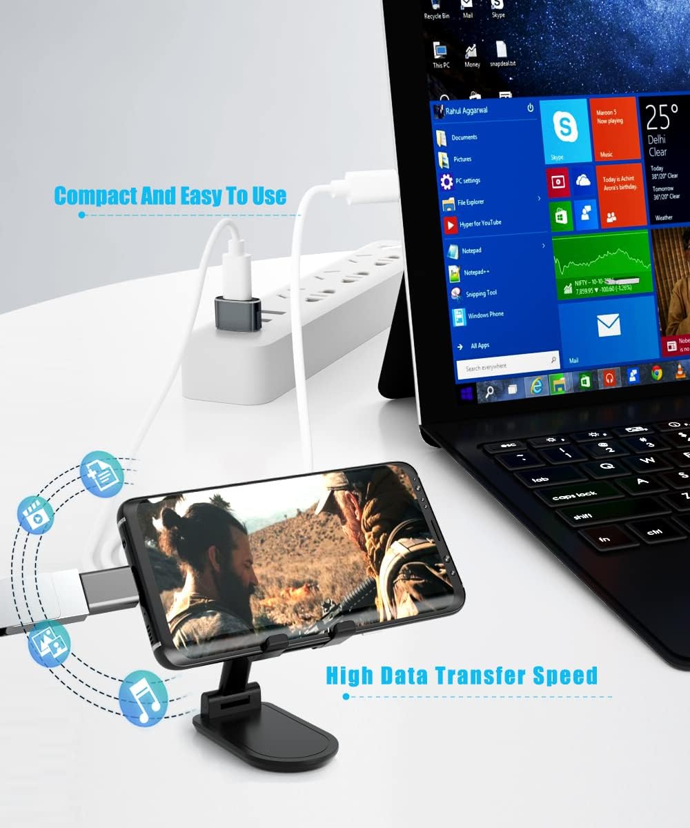 Elebase Paquete de 3 cables USB C a tipo C de 100 W de 3.36.610 pies y 4 adaptadores USB a USB C y cargador tipo C macho a 3.0 hembra para MacBook