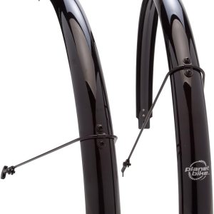 Planet Bike Guardabarros completos para bicicleta, 27.559 x 1.772 in, color negro, se adapta a neumáticos de hasta 1.378 in de ancho Planet Bike Guardabarros completos para bicicleta, 27.559 x 1.772 in, color negro, se adapta a neumáticos de hasta 1.378 in de ancho