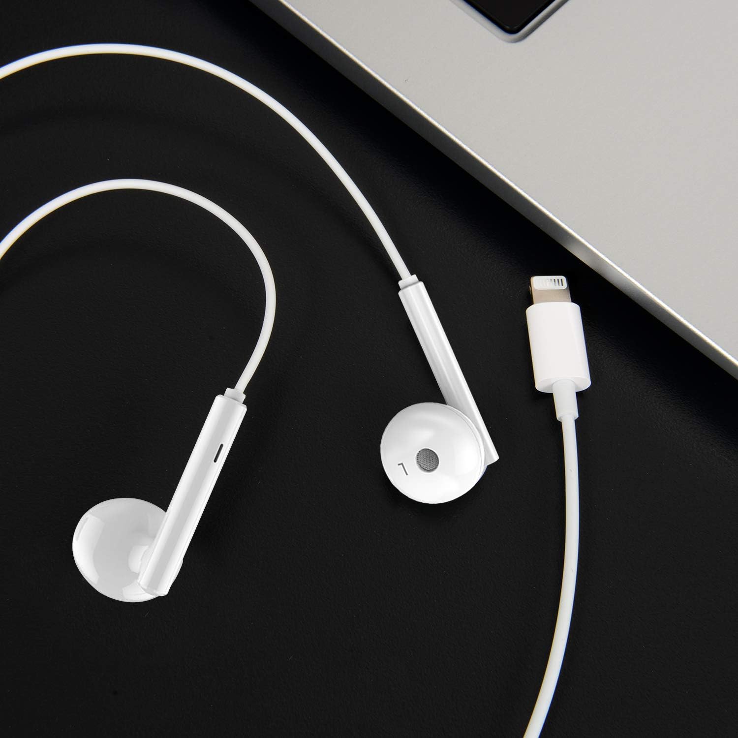Auriculares con cable, auriculares con micrófono integrado y control de volumen, control remoto de música, llamadas telefónicas, auriculares con