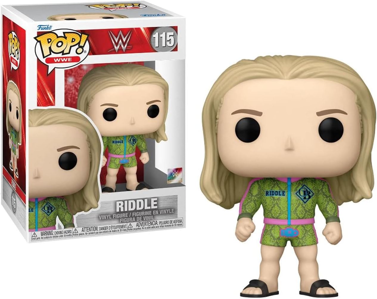 POP WWE Figura de vinilo Matt Riddle Funko (empaquetada con funda protectora de caja compatible), multicolor, 3.75 pulgadas