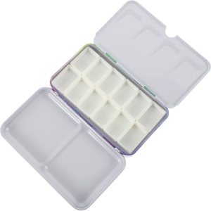 EXCEART 1 Unidades de paleta de acuarela bandeja de mezcla de pintura de color de agua Soporte de pintura bandeja de pintura de mezcla vacía de EXCEART 1 Unidades de paleta de acuarela bandeja de mezcla de pintura de color de agua Soporte de pintura bandeja de pintura de mezcla vacía de