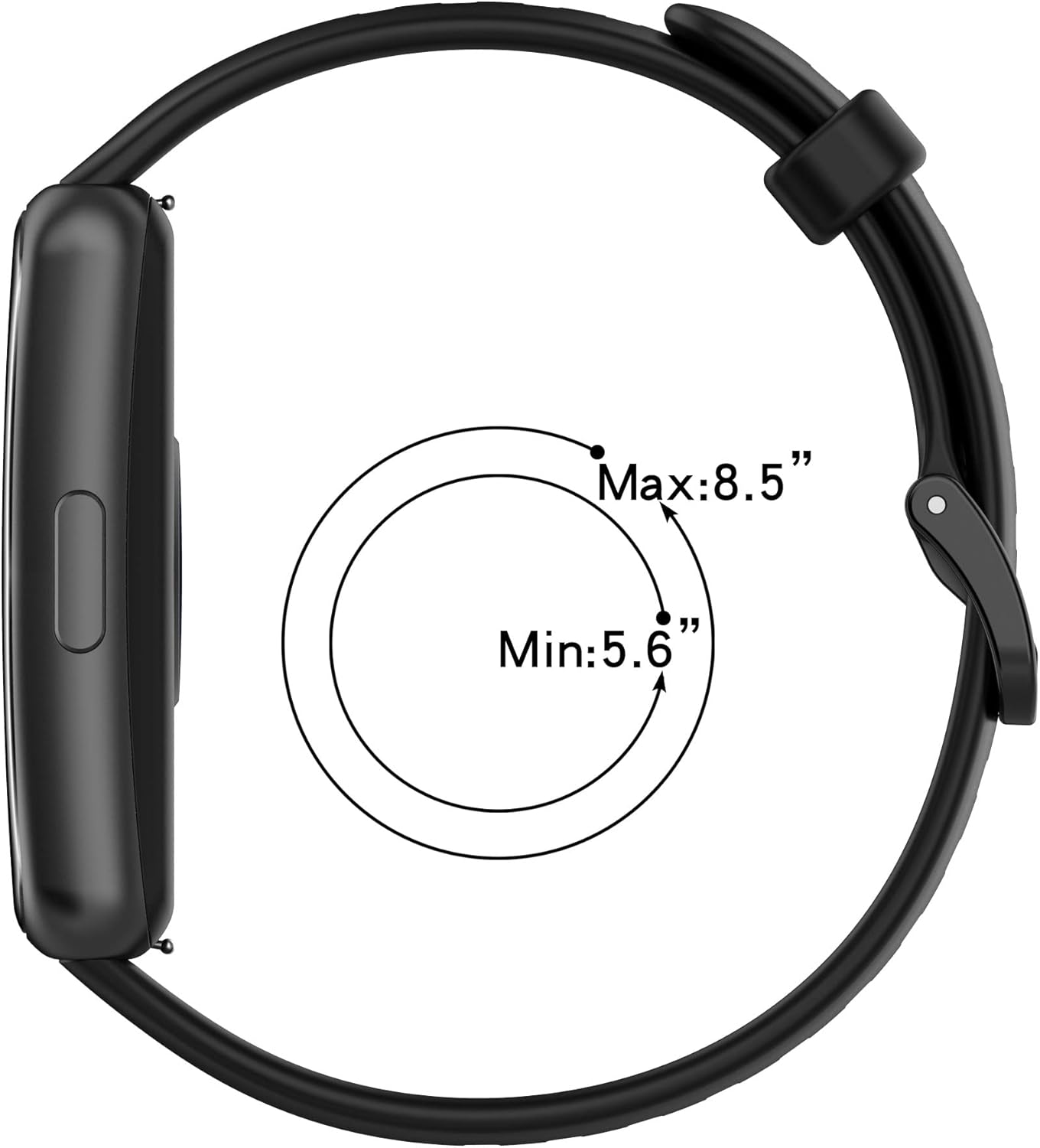 Senter Banda de repuesto de goma suave de liberación rápida para Huawei Band 7 Smart Watch