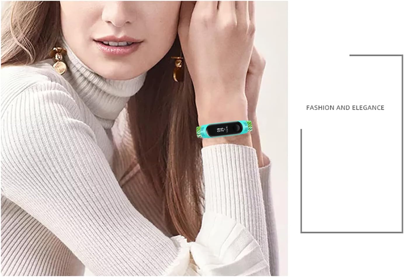 Banda para Xiaomi Mi Band 5 6 7 Bandas, Mujeres Hombres Suave Elástico Trenzado Solo Loop Nylon Sport Reemplazo Pulsera para Mi Band 4 3 Fibras