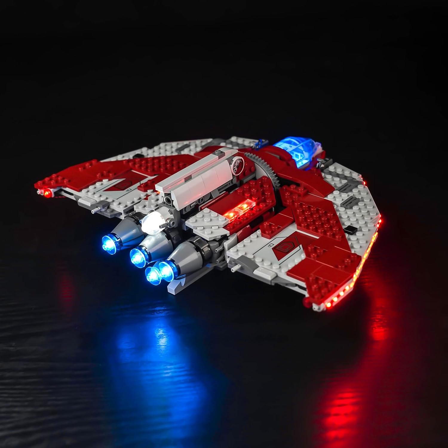 Kit de luz LED mejorado para Lego Ahsoka Tano T-6 Jedi Shuttle Juego de construcción compatible con Lego 75362 (modelo no incluido)