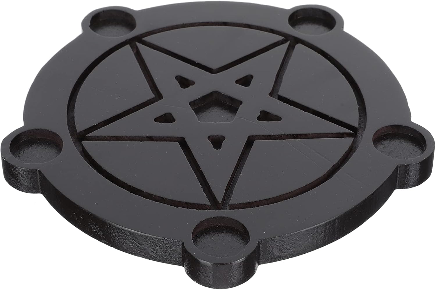 Cabilock Portavelas de madera con forma de estrella, candelabro Hoder Feng Shui, decoración del hogar, ideal para fundición de altar, campanillas,