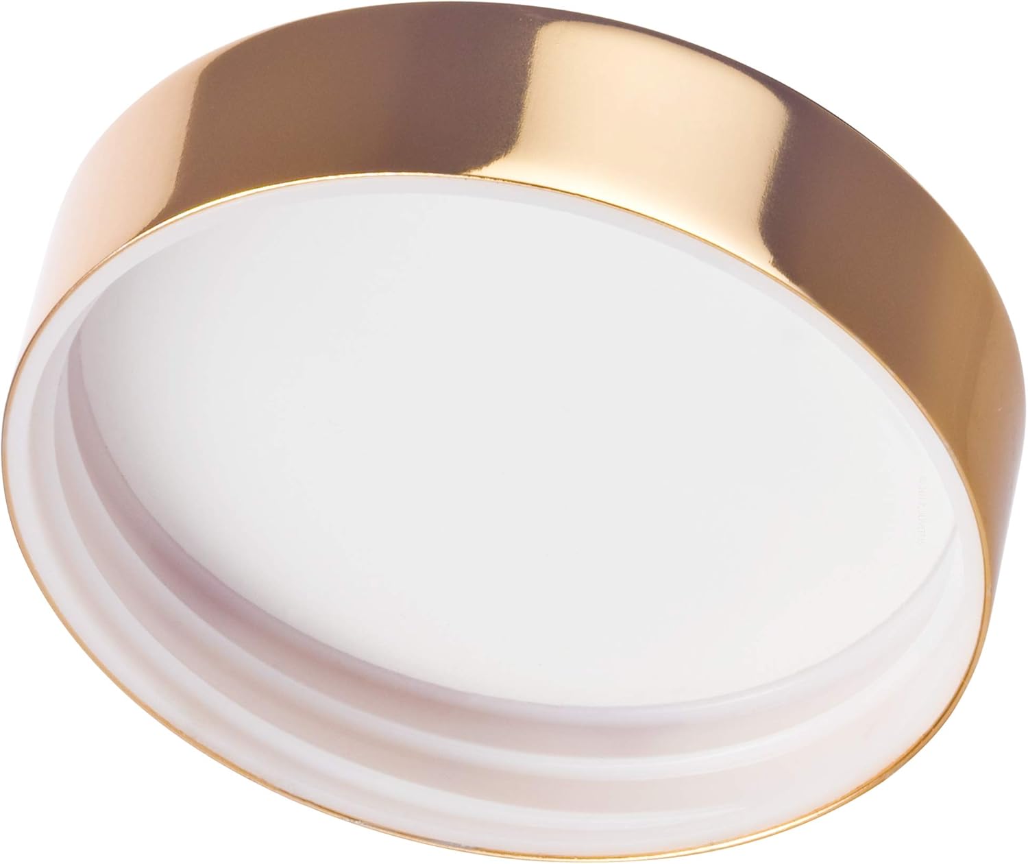 Tarro recargable de plástico PET ámbar de 6 onzas con tapa de metal dorado (paquete de 12)