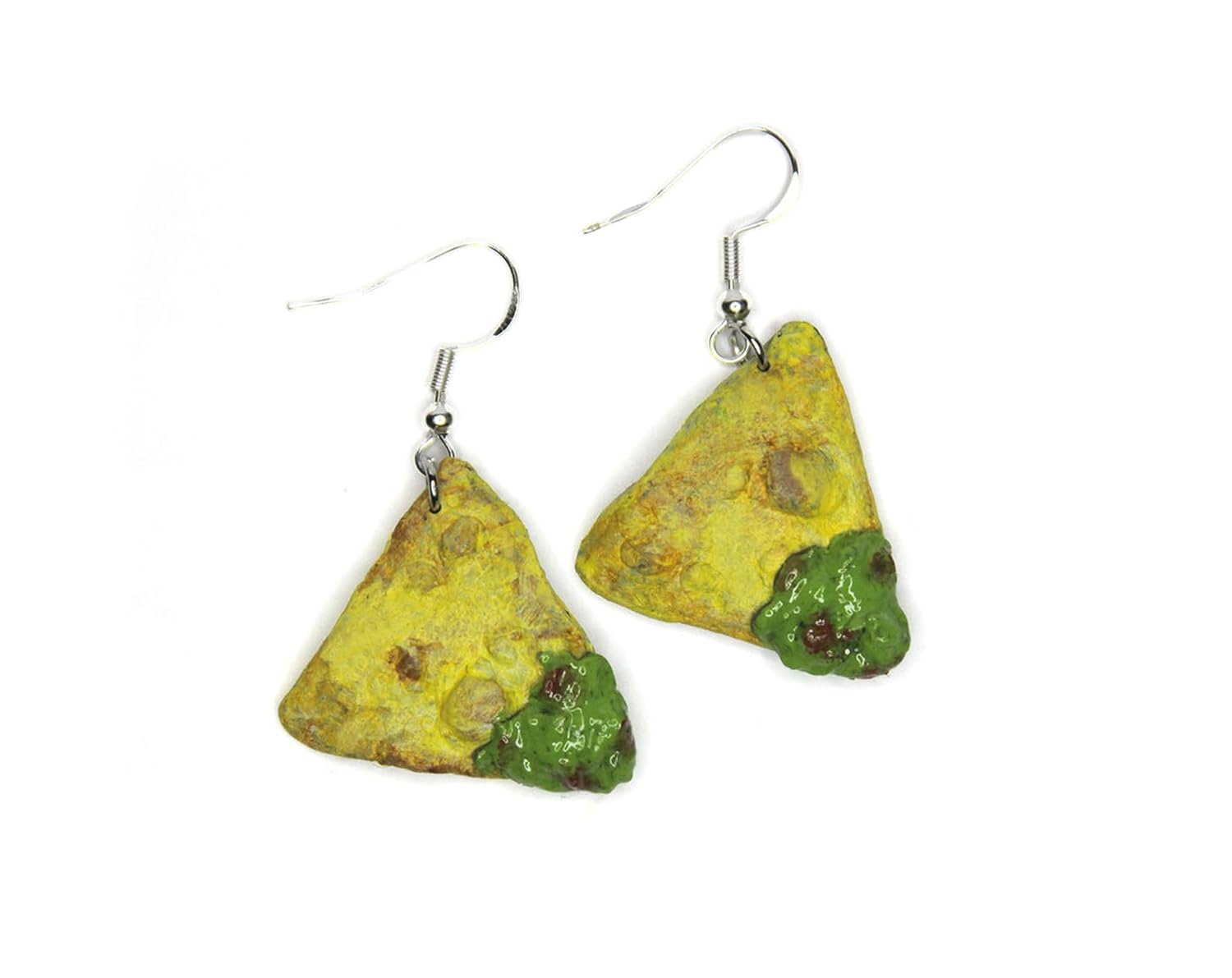 Guacamole earrings  Tortilla chip dangles, Food Earrings, Gift for Women and Girls