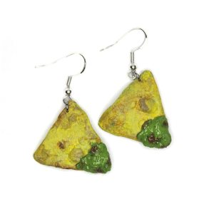 Guacamole earrings  Tortilla chip dangles, Food Earrings, Gift for Women and Girls Guacamole earrings  Tortilla chip dangles, Food Earrings, Gift for Women and Girls