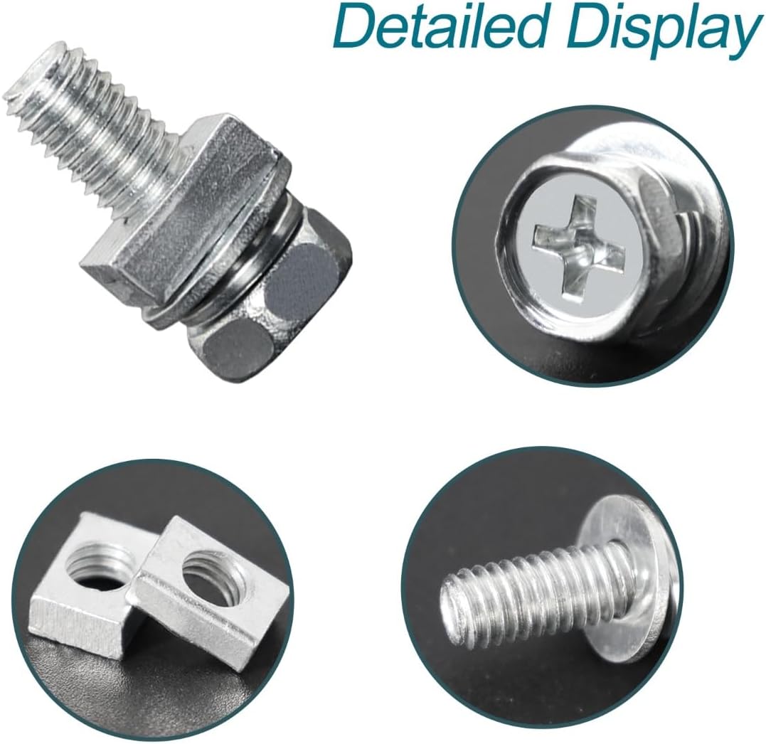 Kit de 6 tornillos y tuercas, tornillos y tuercas de batería de motocicleta, tornillo y tuerca de batería de motocicleta M6x16mm, pernos y tuercas