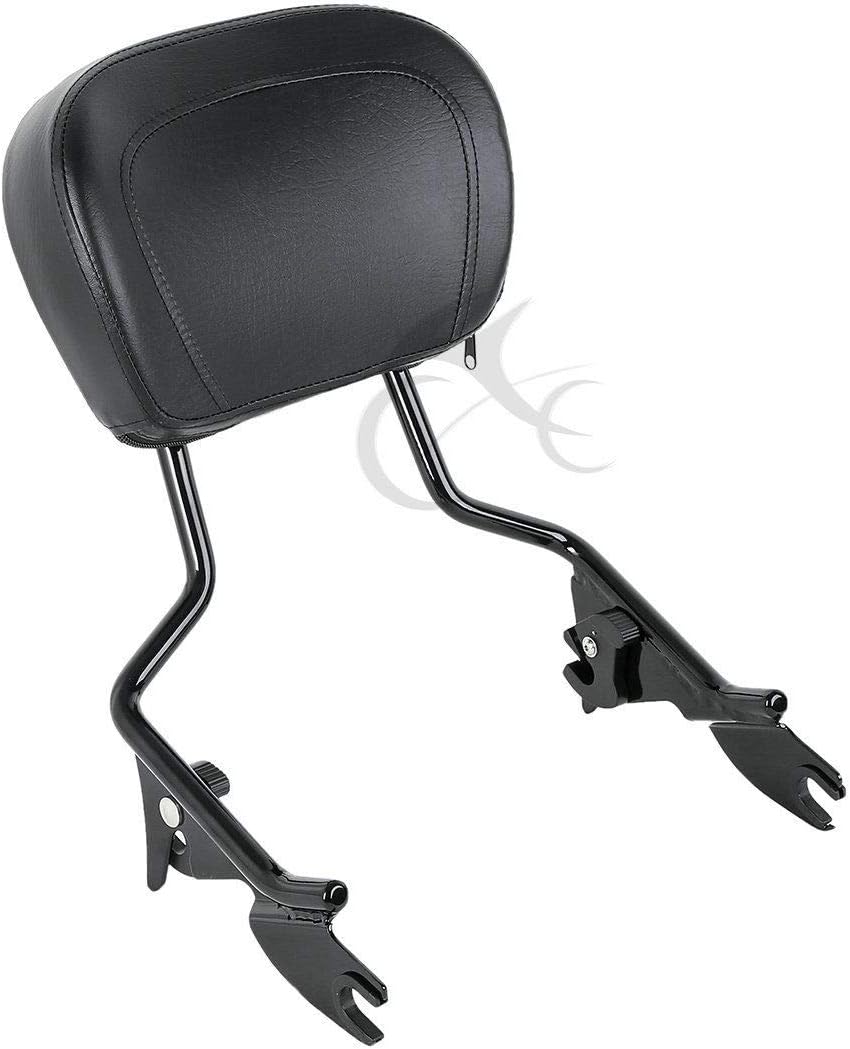 Respaldo desmontable TCMT para pasajero con portaequipajes y kit de accesorios de acoplamiento de 4 puntos para Harley Touring 2009-2020