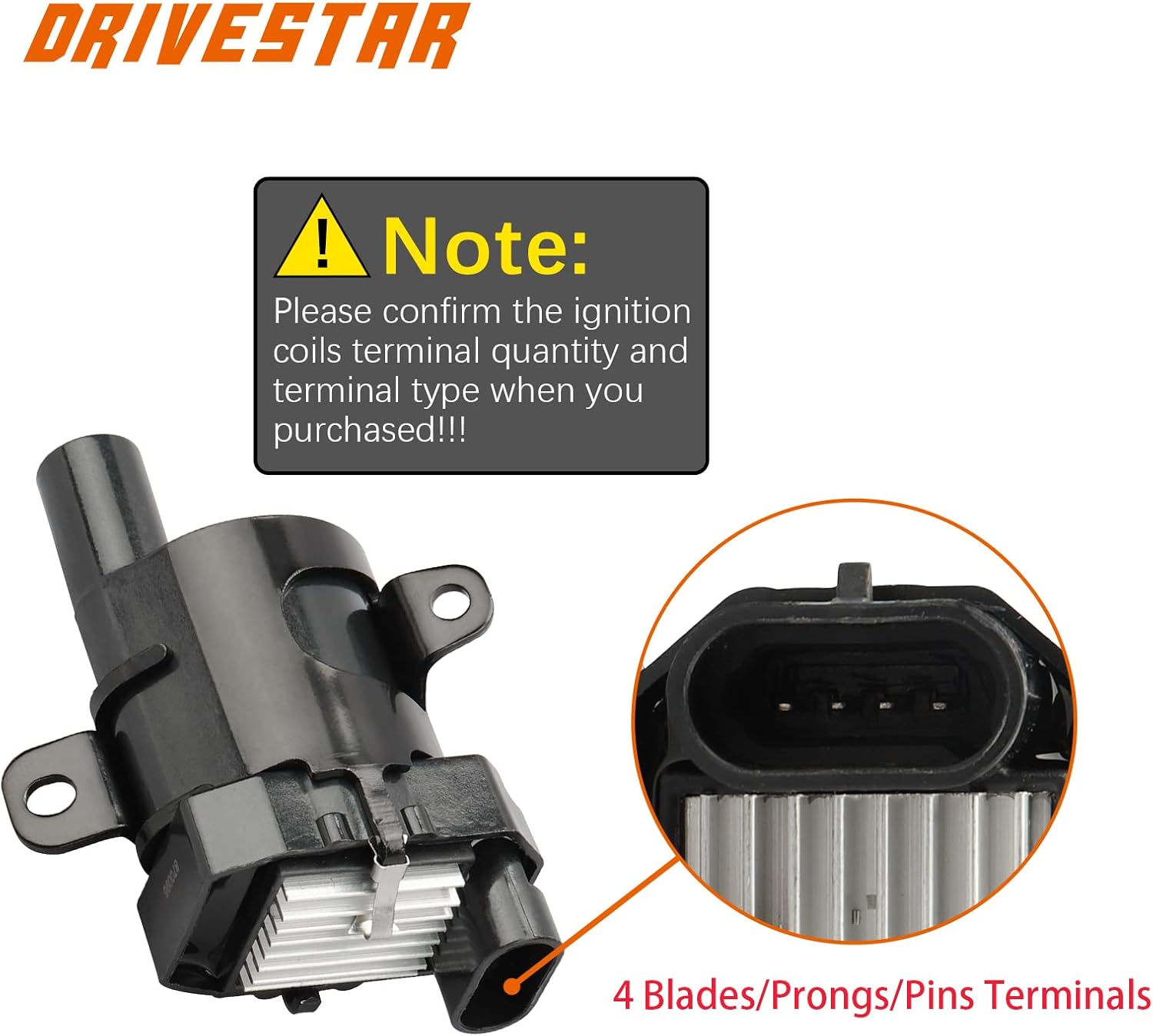 DRIVESTAR Bobina de encendido UF262 1999-2006 Silverado 1500 2500 3500 Tahoe Express 1500 2500 3500 Suburban 1500 2500 3500 4.8L 5.3L 6.0L V8