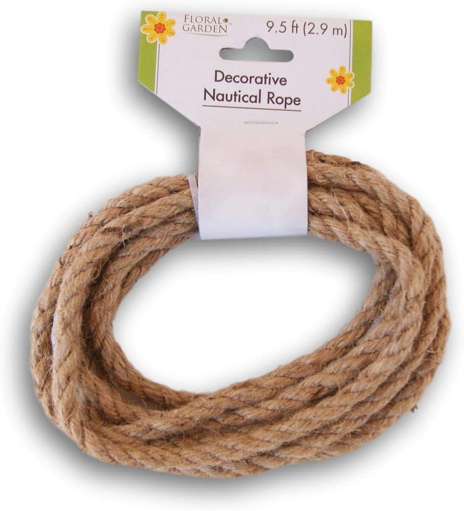 Floral Garden Cuerda náutica decorativa – 9.5 pies