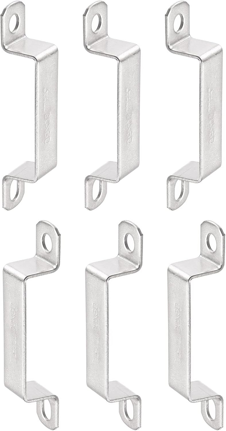 DTGN Soporte de conector de puntal en forma de U de 0.709 in x 2.421 in (InnerHxInnerW) – Paquete de 6 – Bueno para fijación de tuberías en el hogar