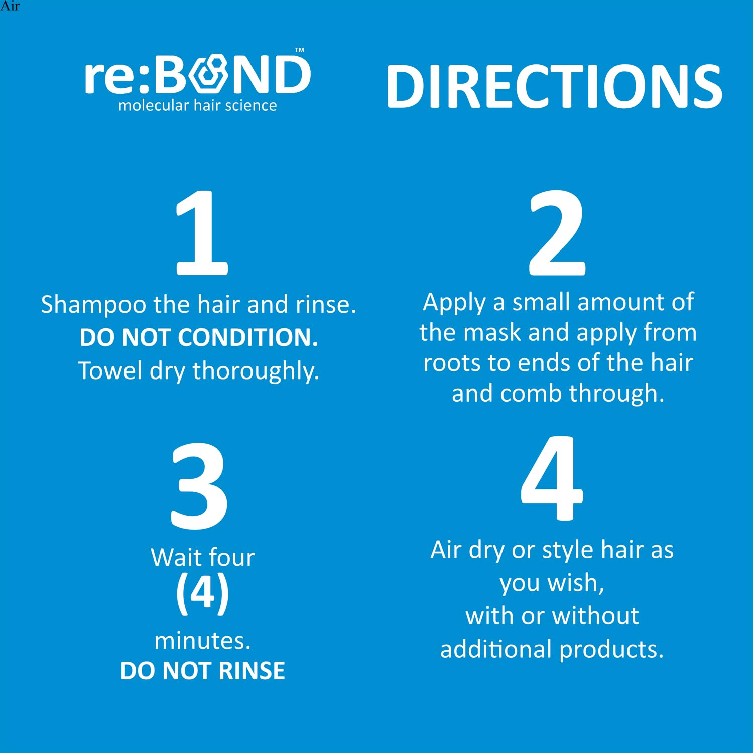 REBOND MOLECULAR HAIR SCIENCE Leave In Miracle Bond – Juego de máscaras de construcción, incluye 1-3 oz (3.0 fl oz) y 1 tamaño de viaje, 0.3 fl oz