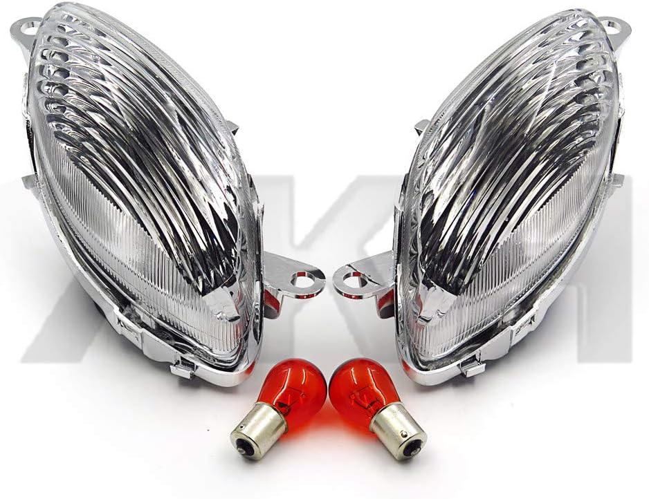 XKH – Señales de giro para motocicleta compatibles con Suzuki Hayabusa Gsxr1300 R 1999, 2003, 2004, 2005, 2006, 2007, transparente B00Y7CDUA4