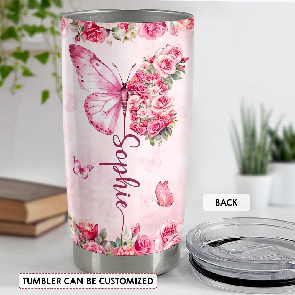 SANDJEST Regalos inspiradores personalizados para mujeres, regalos cristianos para mujeres, vaso de 20 onzas y 30 onzas, vaso de café de viaje,