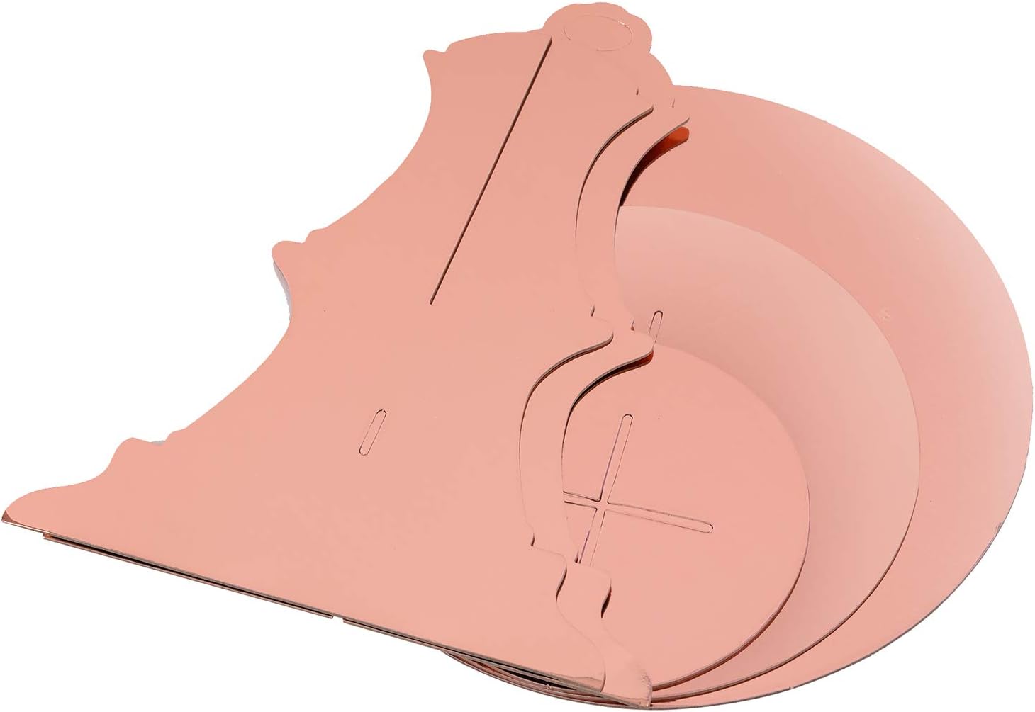 Juego de 2 soportes redondos de cartón de 3 niveles de oro rosa para 24 cupcakes, perfecto para mujeres y niñas, cumpleaños, despedida de soltera,