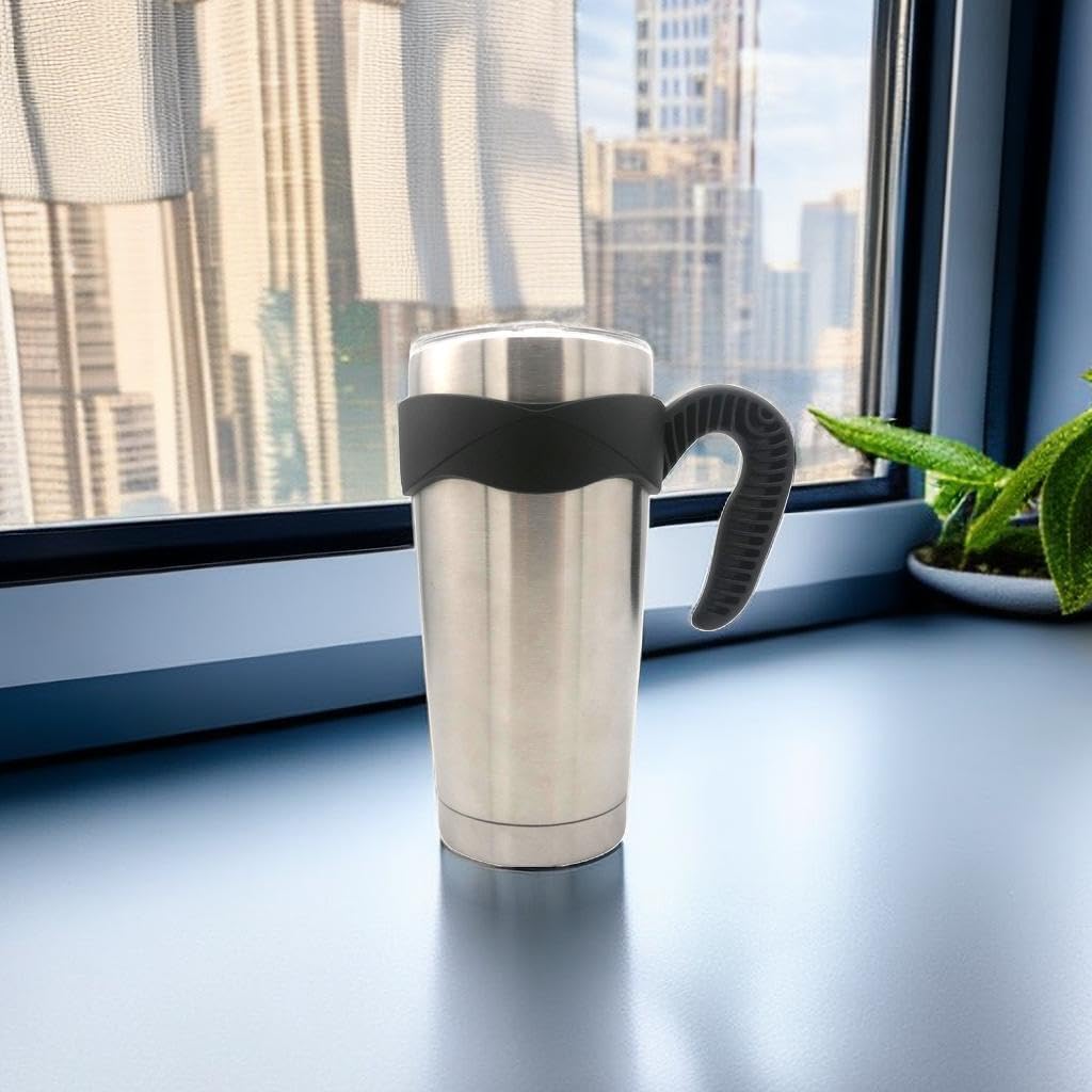 Mango de vaso de 20 onzas, antideslizante para tazas de viaje, para vasos aislados al vacío, adecuado para vasos Yeti Rambler, Trail, Sic, Ozark y