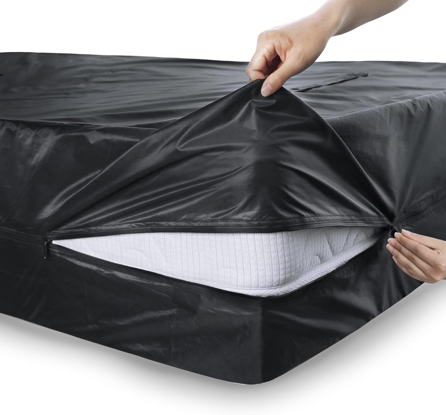 Bolsa de colchón individual extra larga (XL) para almacenamiento en movimiento, impermeable, con 8 asas y correas ajustables para facilitar el