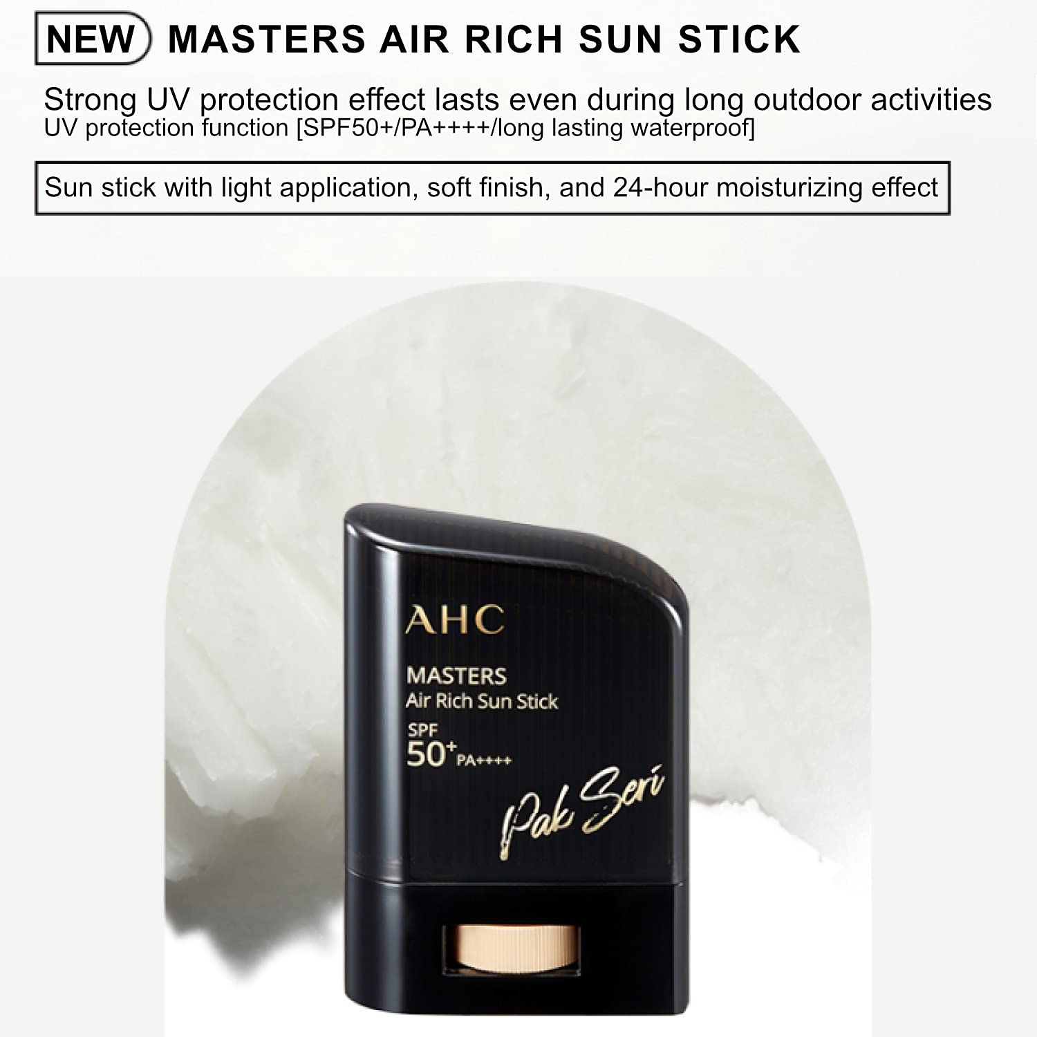 Air Rich Sun Stick SPF50+ PA++++ 14 g  0.49 oz. + Masters Aqua Rich Sun Cream SPF50+ PA++++ 0.3 fl oz  0.33 fl. oz.