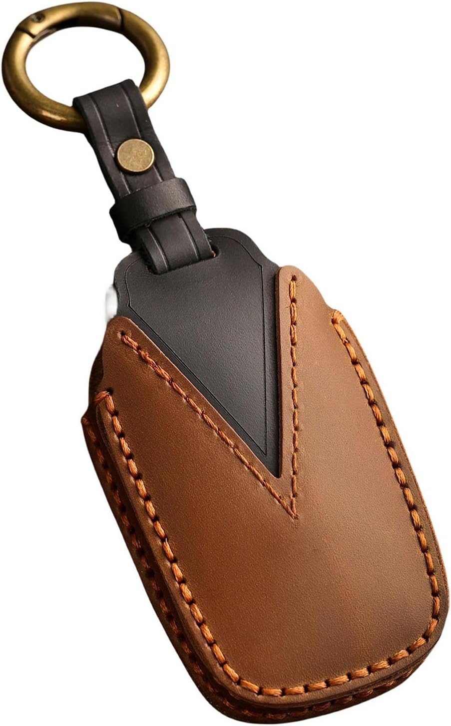 Funda de cuero prémium para llavero de automóvil para Toyota con llavero compatible con Sienna, Marrón
