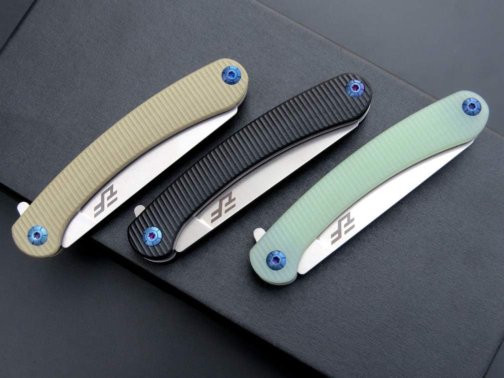 Eafengrow EF939 Cuchillo de bolsillo plegable con hoja de acero D2 G10 cuchillo plegable de bolsillo EDC para supervivencia de campamento y al aire