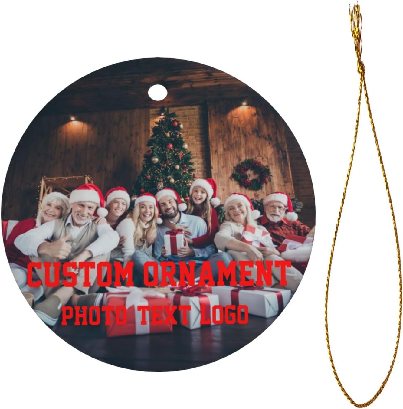 Adornos personalizados de doble cara, diseño independiente, adorno de imagen personalizado, decoración colgante de cerámica conmemorativa, regalo