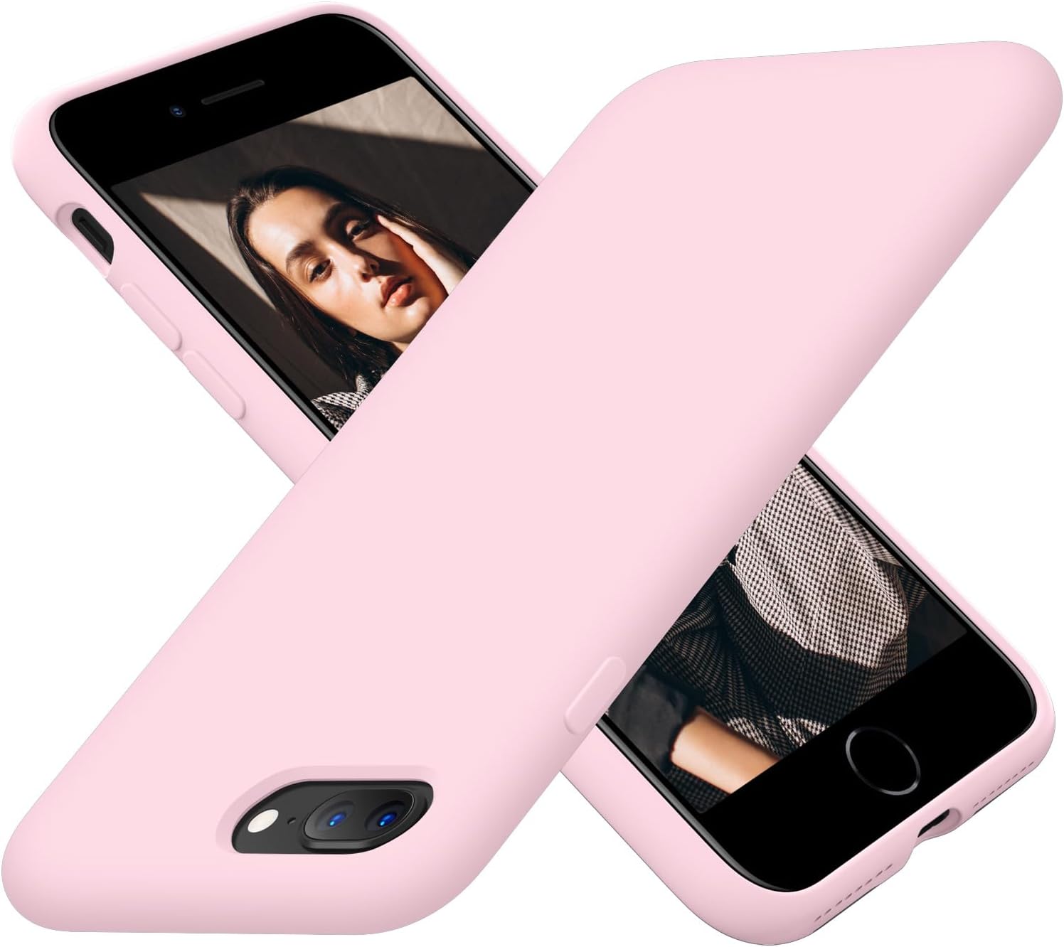 Cordking Funda para iPhone 8 Plus, para iPhone 7 Plus, funda de silicona ultra delgada a prueba de golpes con forro de microfibra suave