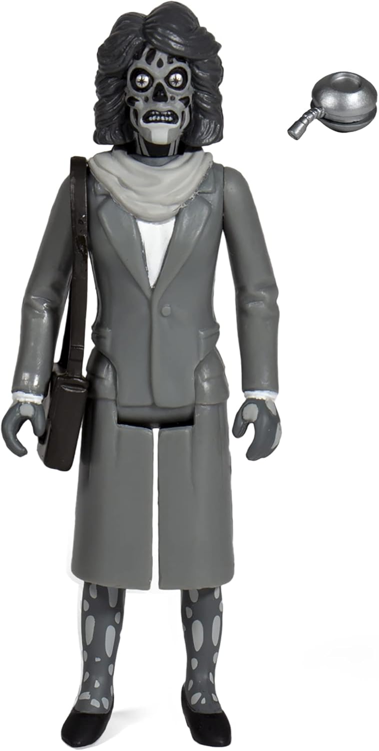 Super7 They Live Female Ghoul (negro y blanco) Figura de reacción de 3.75 pulgadas