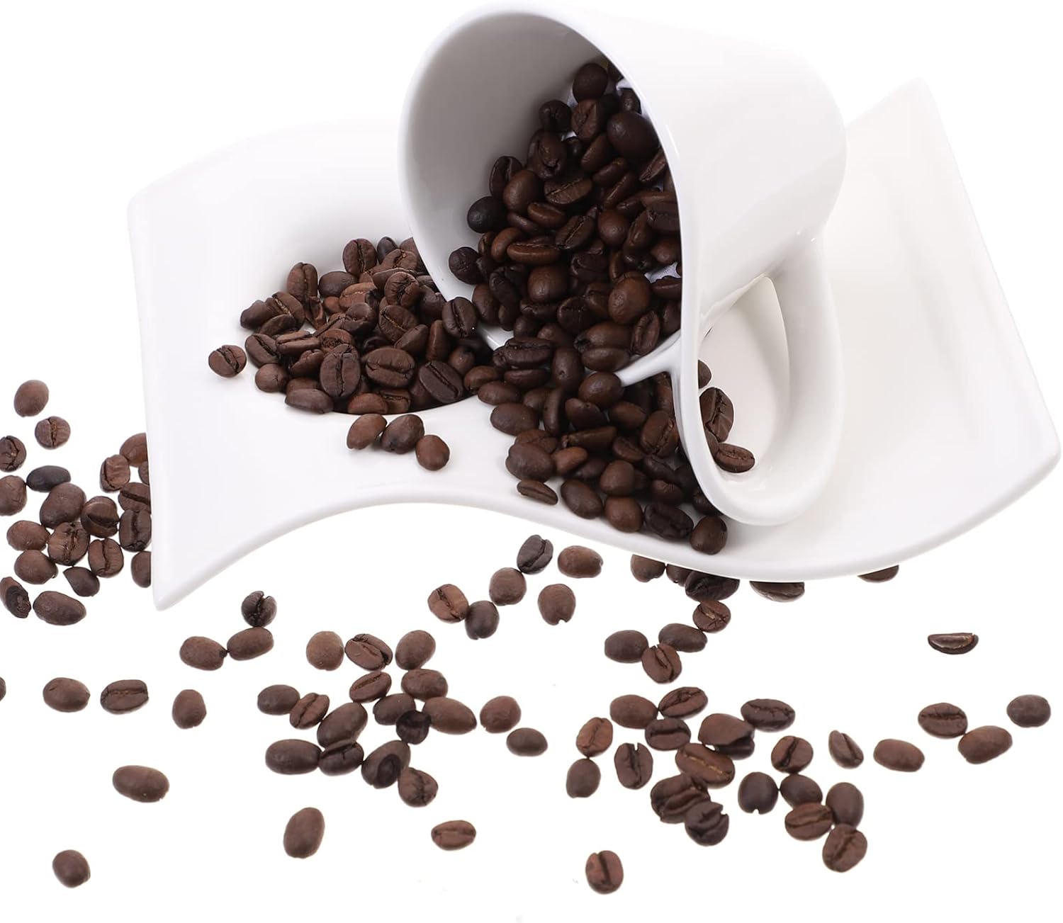 Con Forma Pequeña Caffe Blanco Cerámica Decorativas Tazas De Té Estilo Leche En Forma De Café Cumpleaños Europeo Cappuccino Y Bar Cocina Ml Hogar