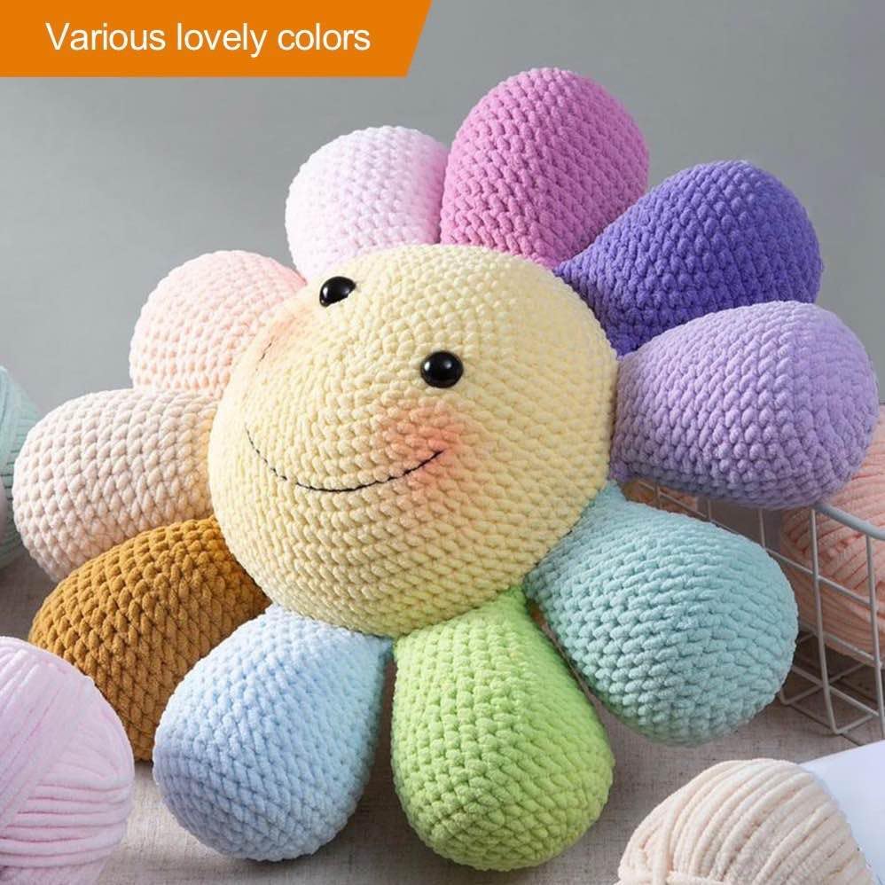 Hilo de felpilla para mantas Amigurumi hilo de terciopelo suave para bebé, hilo voluminoso para tejer y hacer ganchillo, paquete de 3 unidades de