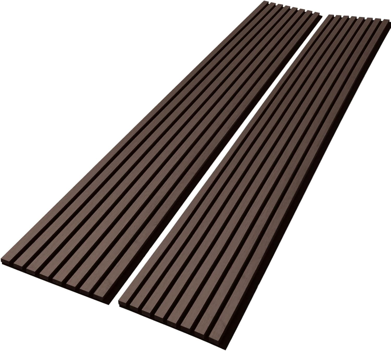 KVENI Paneles de pared de listones de madera acústica  Paneles de madera modernos para pared, panel de absorción de sonido acanalado 3D con acabado
