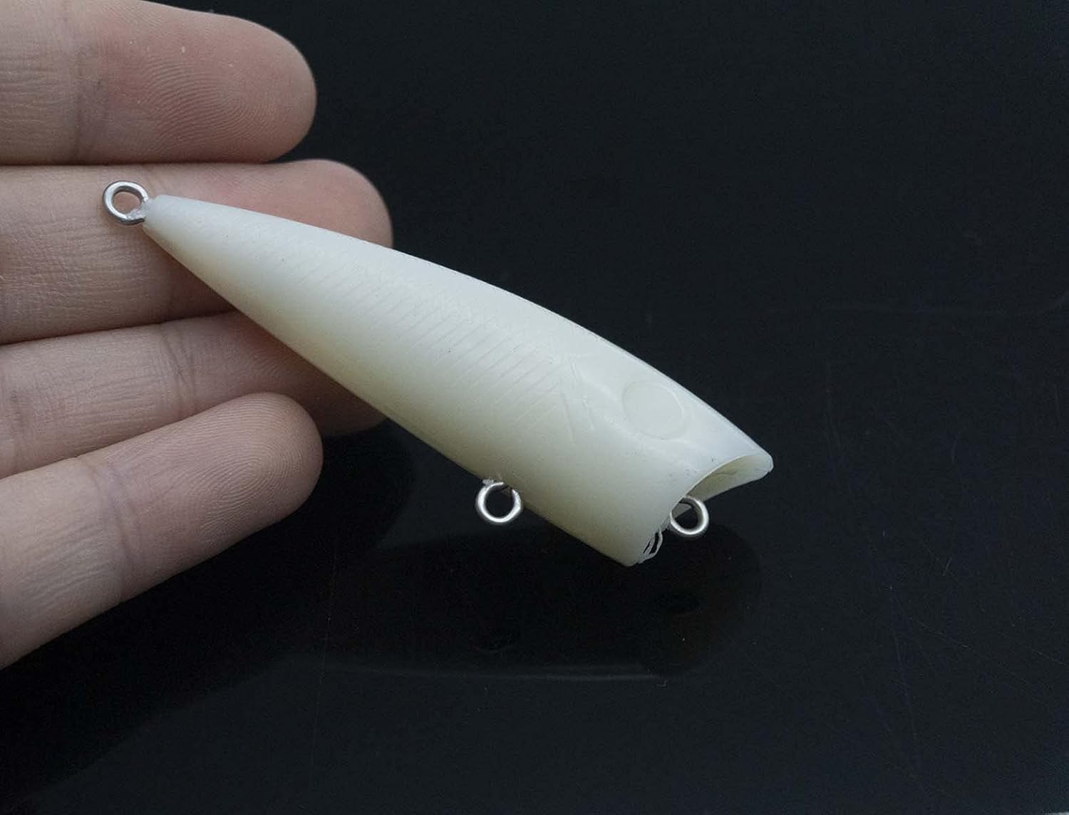 10 Uds. sin pintar Pencilbait Popper sin labios 2.5 in 0.19 oz con libre 3D pesca ojo crankbait cebos simulación cuerpo blanco claro duro claro