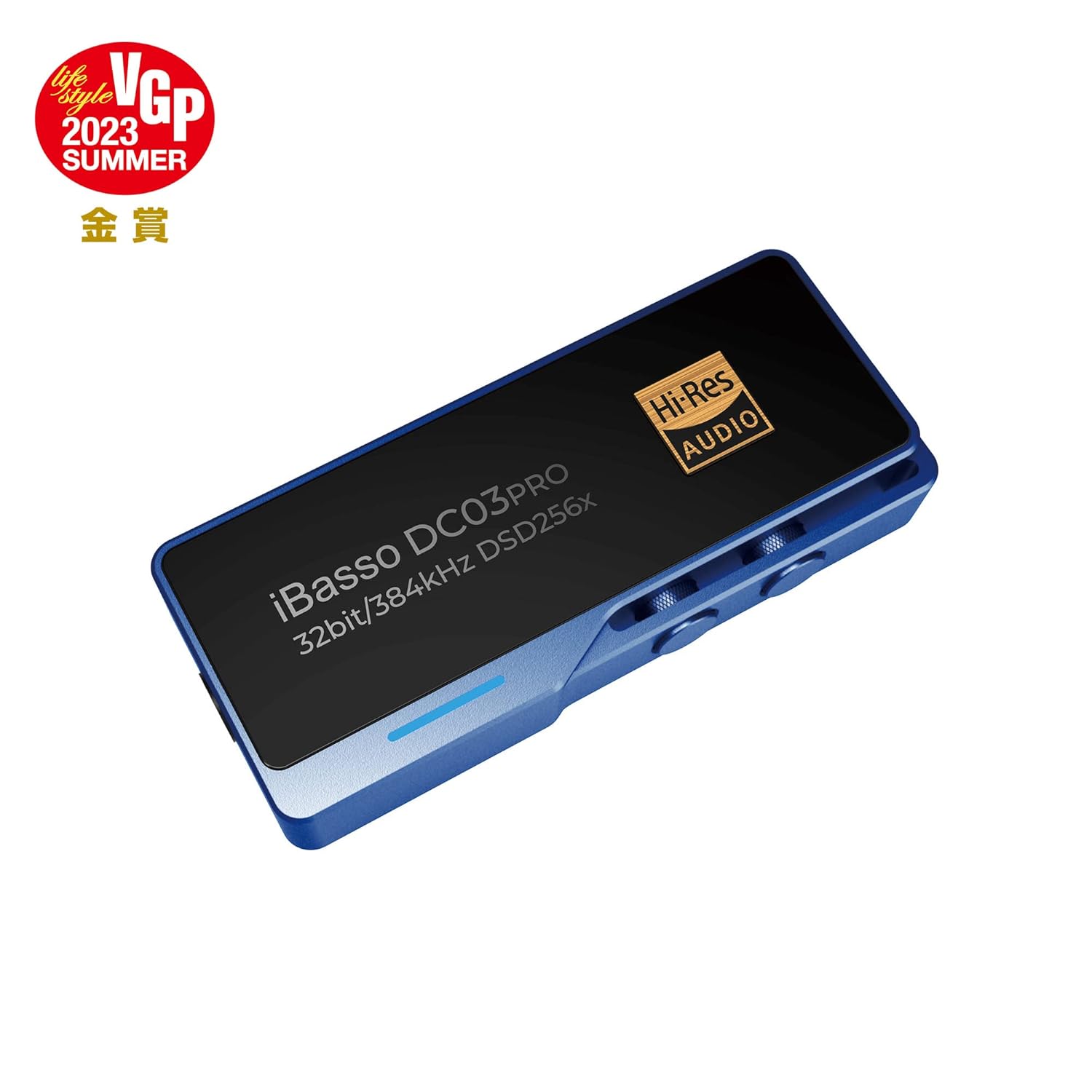 iBasso DC03Pro Dongle USB portátil DAC y amplificador de auriculares con soporte MQA (azul)