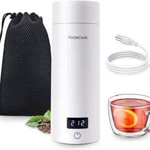 Hervidor eléctrico de viaje, caldera de agua caliente portátil para té, café, caldera de agua pequeña de 12.8 fl oz con control de temperatura, Hervidor eléctrico de viaje, caldera de agua caliente portátil para té, café, caldera de agua pequeña de 12.8 fl oz con control de temperatura,