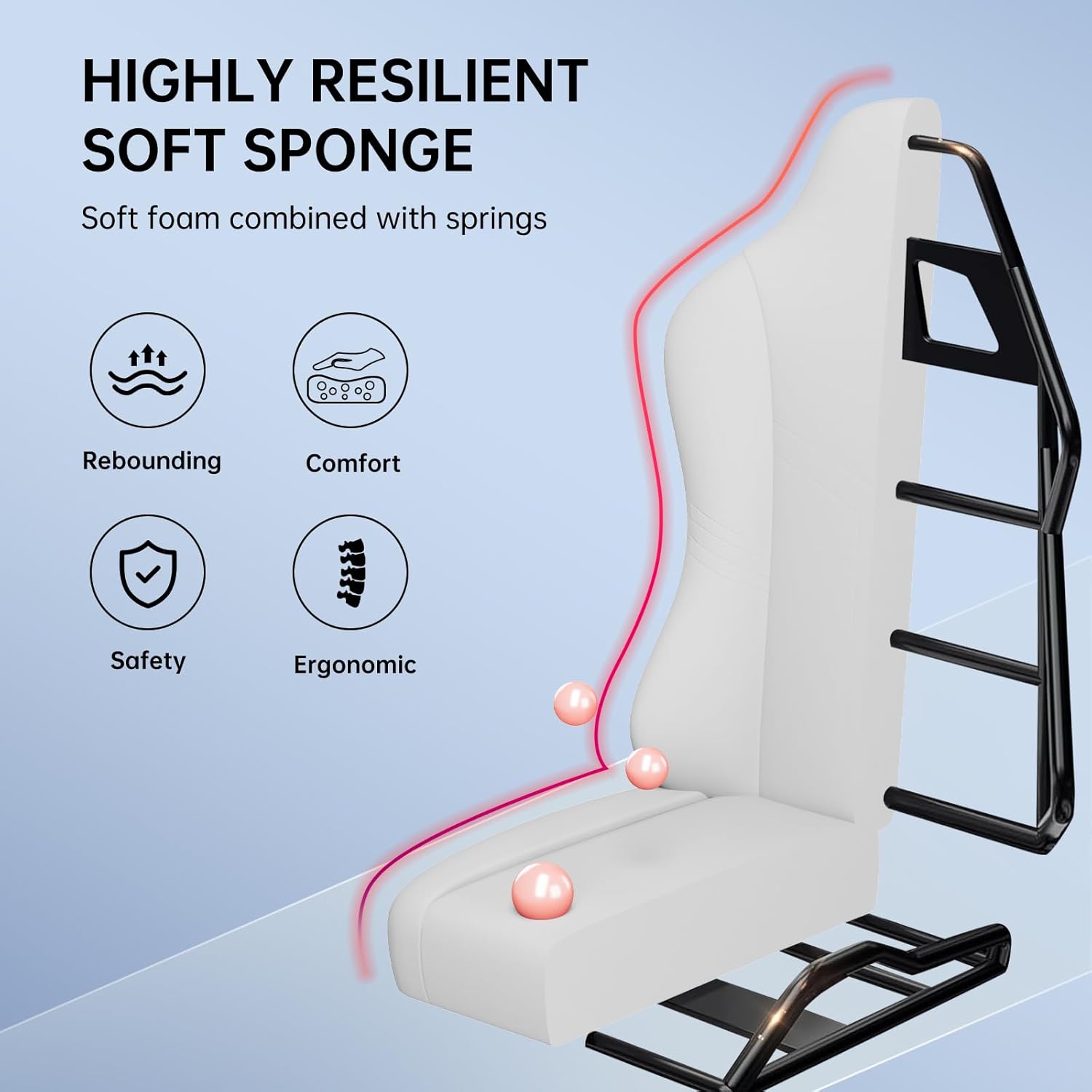 ZHISHANG Silla de computadora, silla de juegos para adultos, silla ergonómica para jugadores con reposapiés, silla de oficina de carreras con