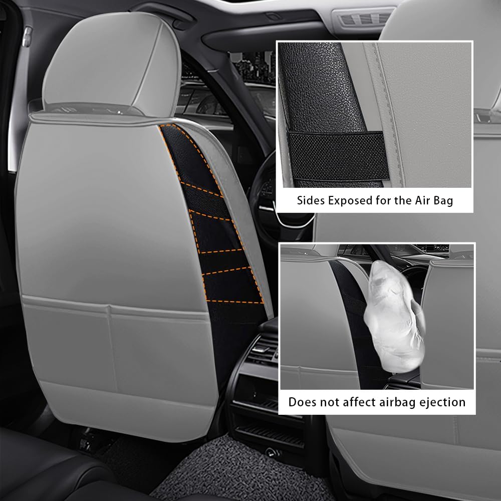 Funda de asiento de automóvil para Mazda CX-90 2024, 2 asientos, de piel napa, impermeable, antideslizante, compatible con bolsa de aire, fácil de