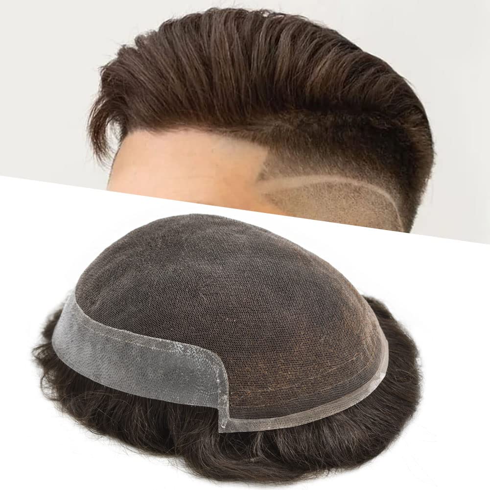 Transparente Super Delgado Encaje Francés Toupee Hairpieces Cabello Humano Sistema De Reemplazo De Cabello Para Hombre Pieza De Cabello Para Hombre