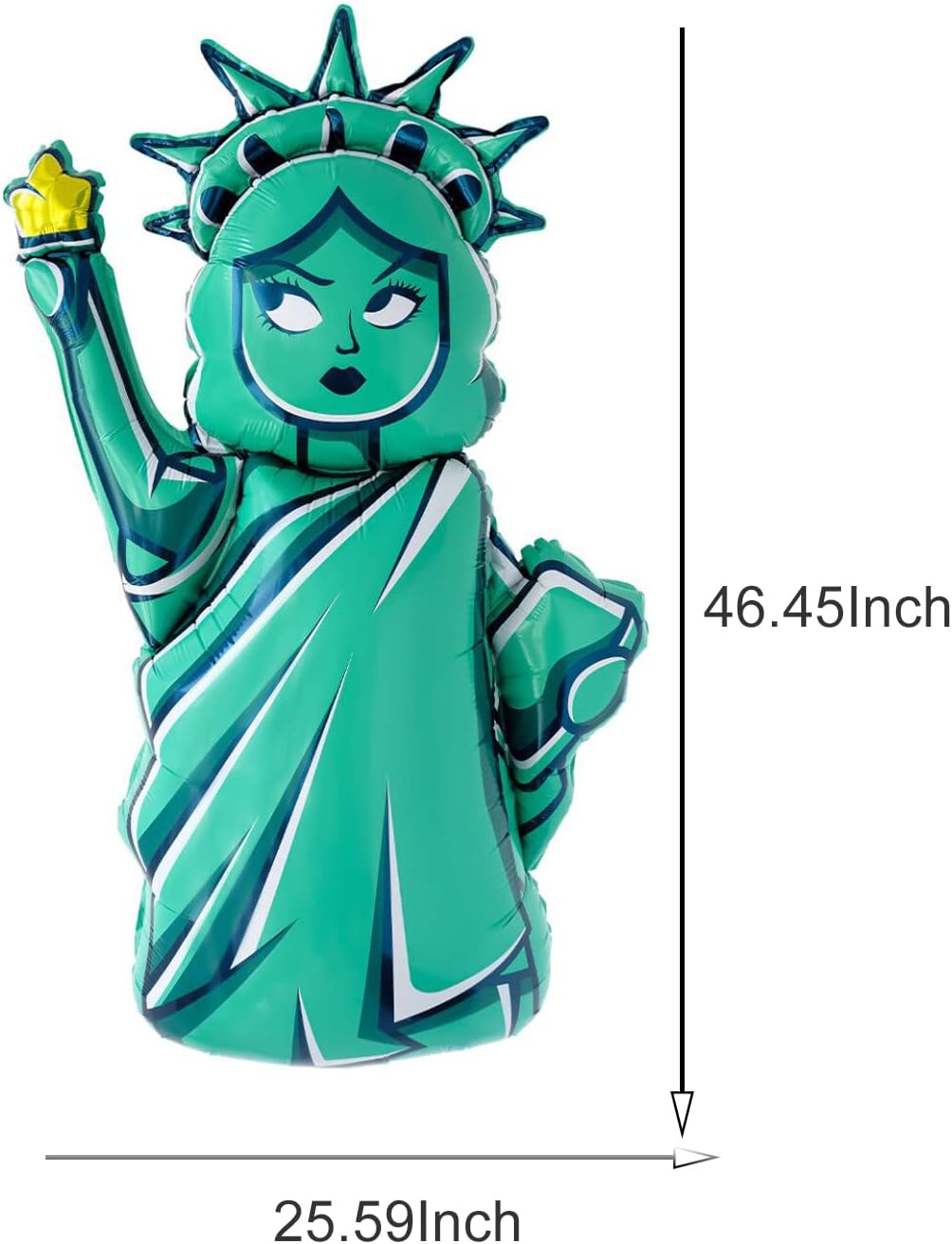 37 ramos de globos de la Estatua de la Libertad, suministros de fiesta de la ciudad de Nueva York, globos de Lady Liberty, 4 de julio, Día de la