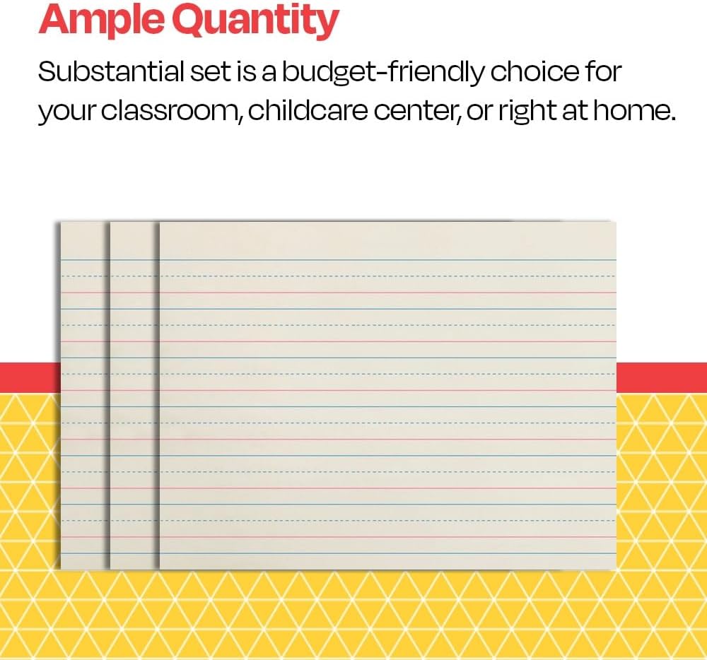 School Smart Papel de periódico rojo y azul, rayas de 34 pulgadas, 11 x 8-12 pulgadas, 500 hojas, blanco